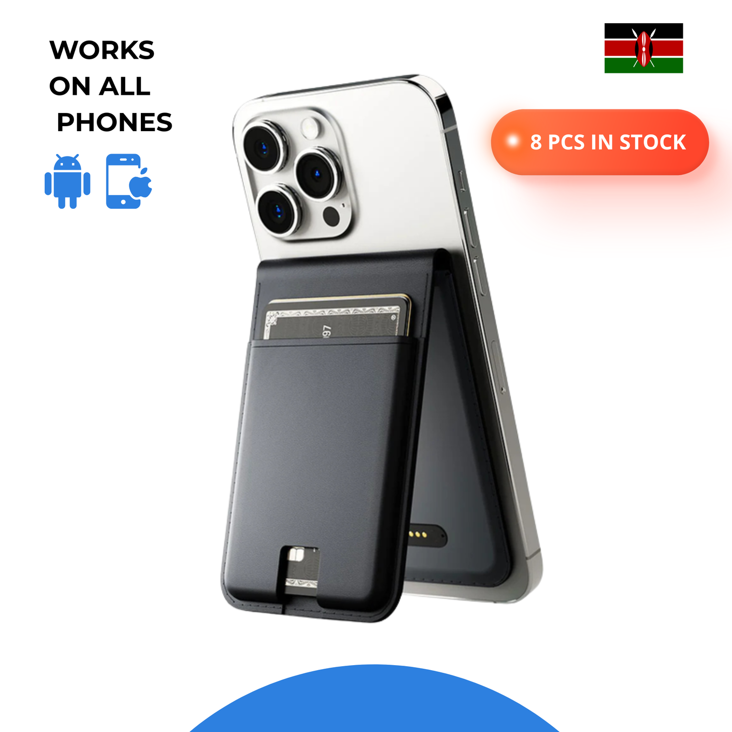 Magnetic Phone Wallet with Stand & Card Holder